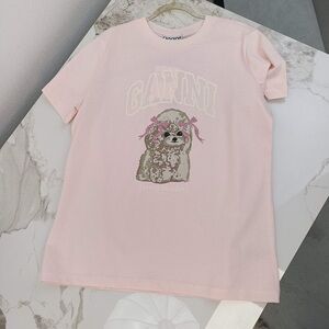 Ganni Pink Short Sleeve Tee